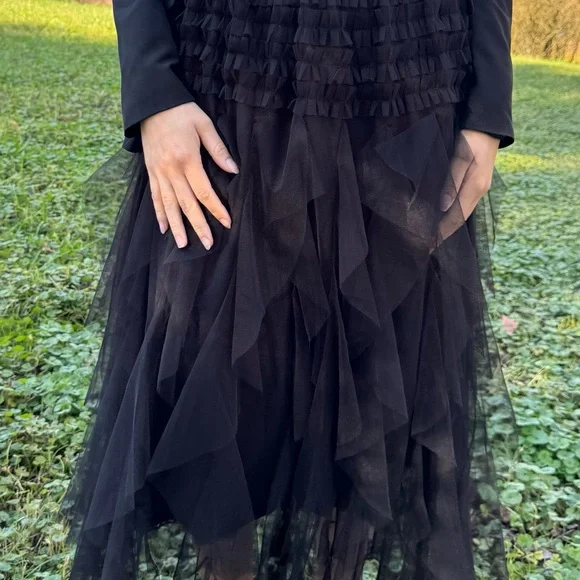 Elegant Black Tulle Skirt - Picture 2 of 2